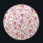 Modern Floral Watercolor Dartboard<br><div class="desc">Bright and happy watercolor wildflower and leaves painting of a wildly overgrown garden. Perfect for gardeners,  nature lovers and florists.  Original art by Nic Squirrell.</div>