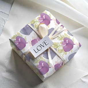 Modern Floral watercolor  Wrapping Paper Sheet