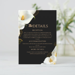 Modern Floral Wedding Details Enclosure Card