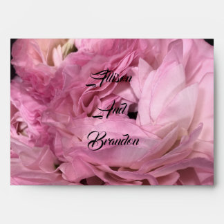 Modern floral wedding envelope