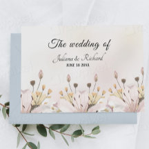 Modern Floral Wedding Guest Card