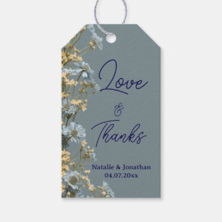 Modern Floral Wedding Thank You Gift Tags