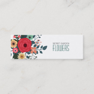Modern Florist Skinny Business Cards