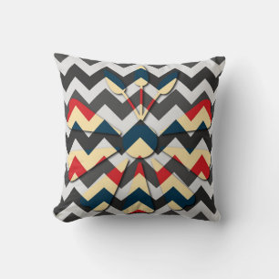 Modern Flower Chevron Zigzag Pattern Cushion