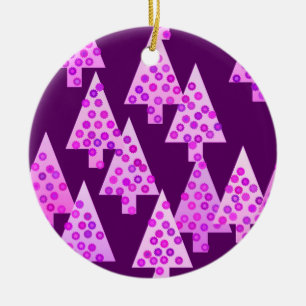 Modern flower Christmas trees - amethyst purple Ceramic Tree Decoration