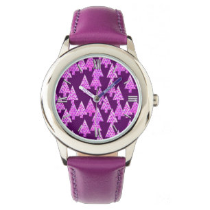 Modern flower Christmas trees - amethyst purple Watch