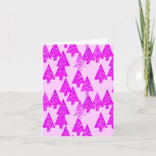 Modern flower Christmas trees - orchid Holiday Card