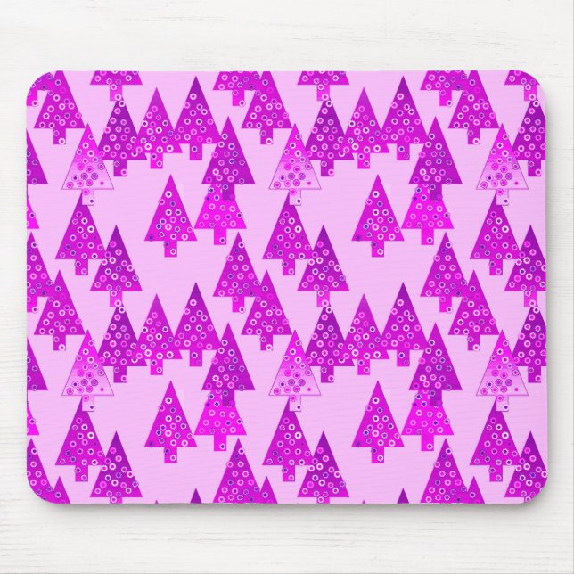 Modern flower Christmas trees - orchid Mouse Pad (Front)