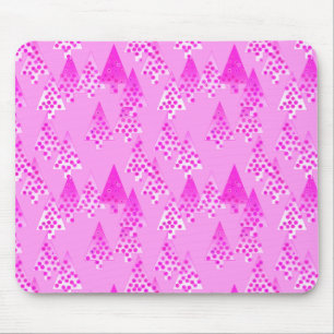 Modern flower Christmas trees - orchid & violet Mouse Pad