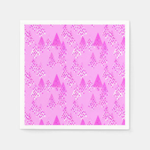 Modern flower Christmas trees - orchid & violet Napkin