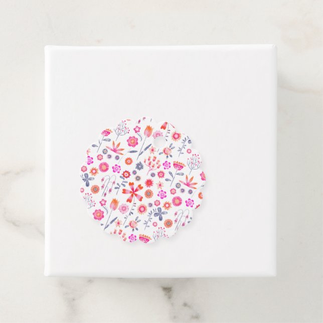 Modern Flower Garden Favour Tags (In Situ)