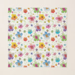 Modern Flower Garden - Watercolor Floral Pattern Scarf<br><div class="desc">Trendy and stylish watercolor illustration features a garden of flowers in yellow, orange, pink, purple, blue and green. This charming design will bring a smile to your face. Very fashionable and trendy style to bring out your personality. Wether you wear it with a dress, skirt or jeans it will look...</div>