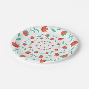 Modern Flower Pattern-Paper Plates