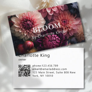 Modern Flower QR Code Business Card