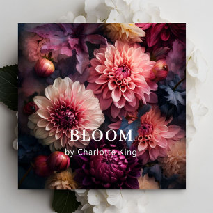 Modern Flower square business card