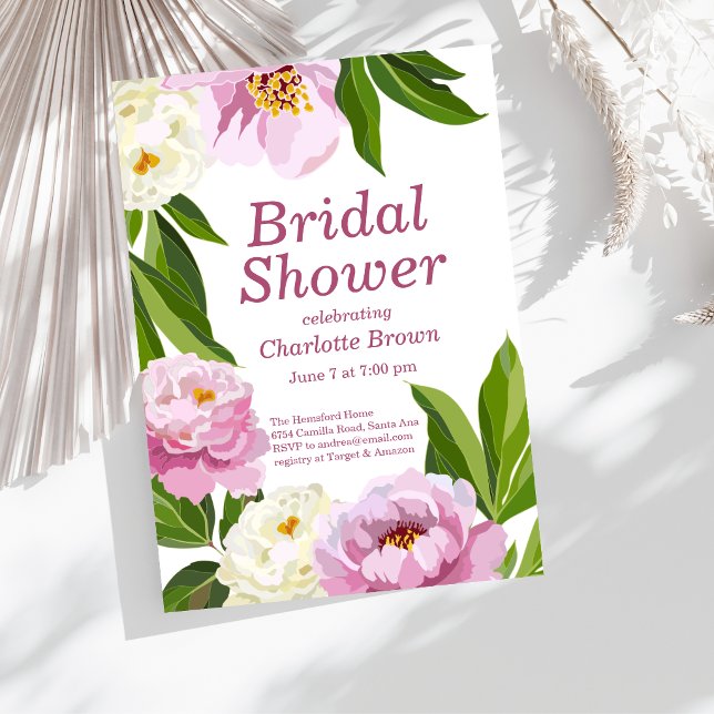Modern Flowers Bridal Shower Invitation (Creator Uploaded)
