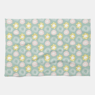 Modern Flowers II Tea Towel
