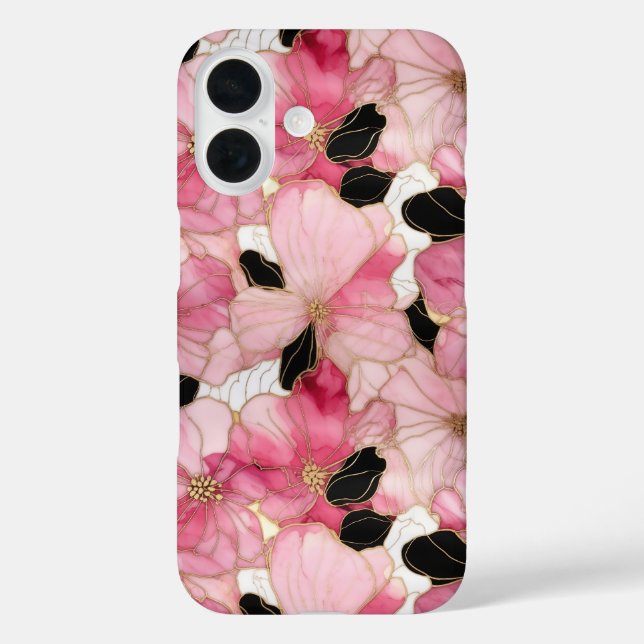 Modern Fluid Watercolor Pink Splash Case-Mate iPhone Case (Back)