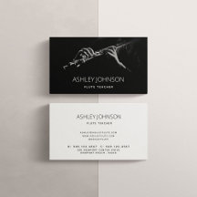 Modern Flute Teacher Soloist Black & White Photo