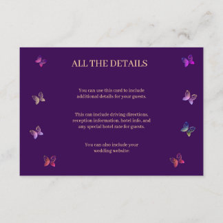 modern flying butterflies heart enclosure card