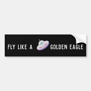 Modern Flying Saucer Bumper Sticker
