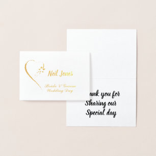 Modern Foil Customisable Wedding Guest place cards