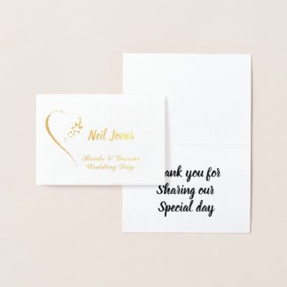 Modern Foil Customizable Wedding Guest place cards