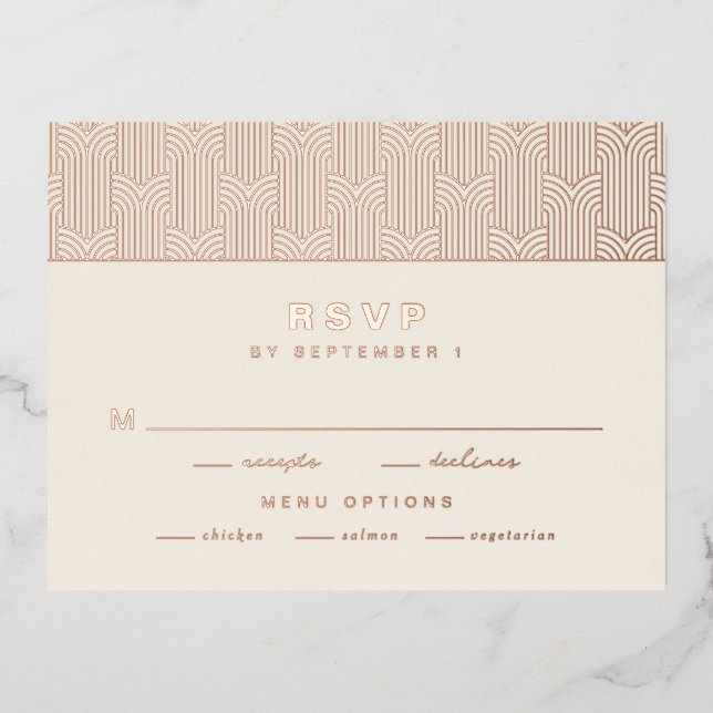 Modern Foil RSVP Card (Front)