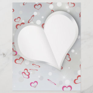 Modern Folded Paper Heart - Letterhead