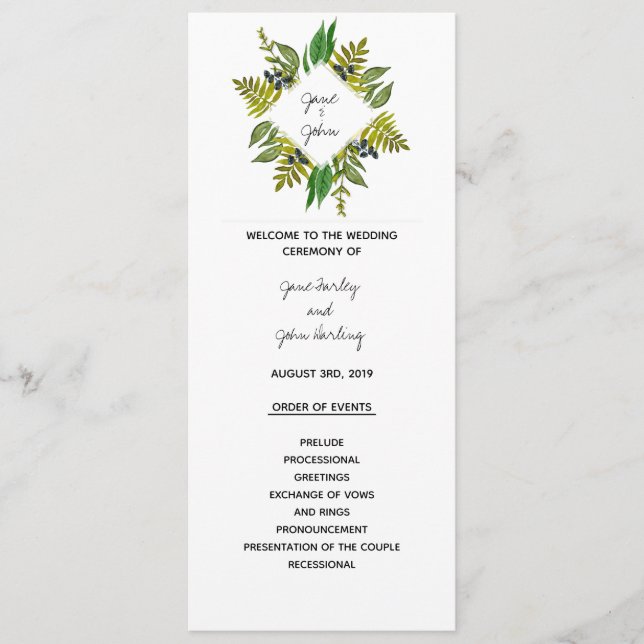 Modern Foliage Program Programme (Front)