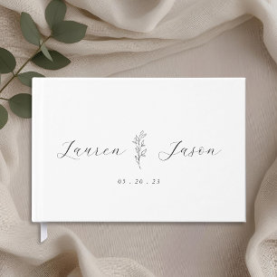 Modern Foliage Wedding Guest Book