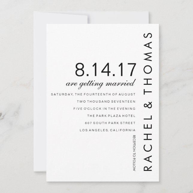 Modern Folio Wedding Invitation (Front)