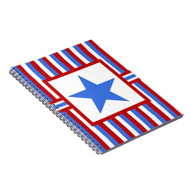 Modern Folk Art American Patriotic Notebook (Right Side)