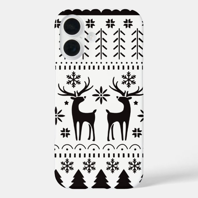 Modern Folk Art Christmas Reindeer  Case-Mate iPhone Case (Back)