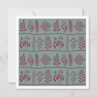 Modern Folk Botanical Sage and Berry Mini Art Card