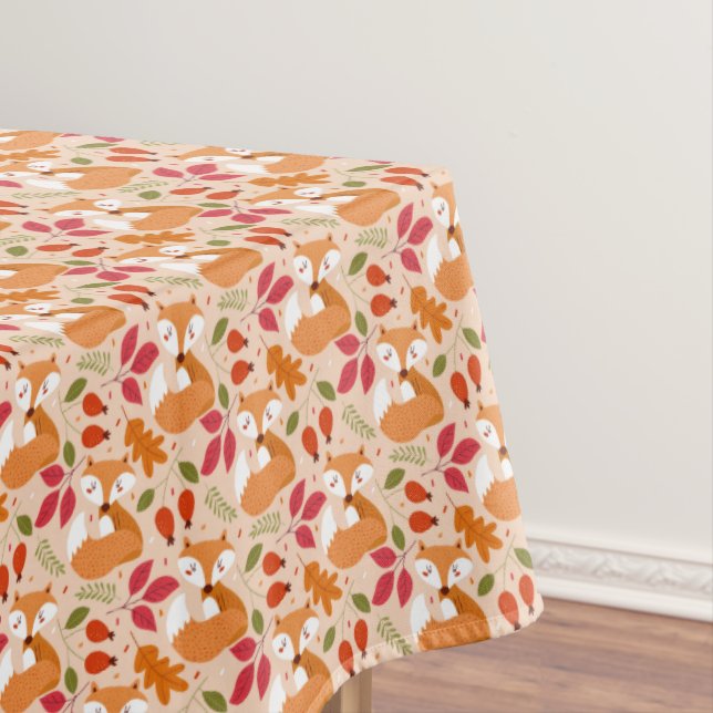 Modern Folk Foxes Tablecloth (In Situ)