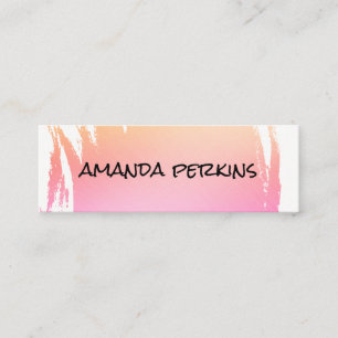 Modern Font with Colour Brushed Monogram Mini Business Card