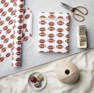Modern Football Balls Boy Birthday Kids Sport Wrapping Paper