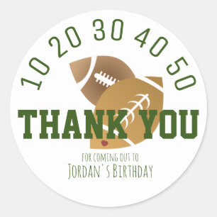 Modern Football Field  Classic Round Sticker