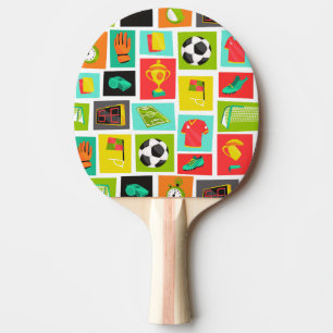 Modern Football Pattern For Football Lover Ping Pong Paddle