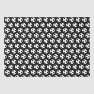 Modern Football Soccer Boy Birthday Kids Black Tissue Paper