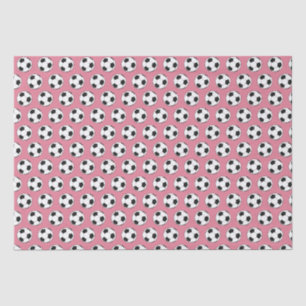 Modern Football Soccer Girl Birthday Kids Pink Tissue Paper