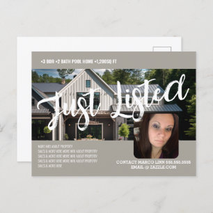 Modern For Sale Home Listed Photo Business B Postcard