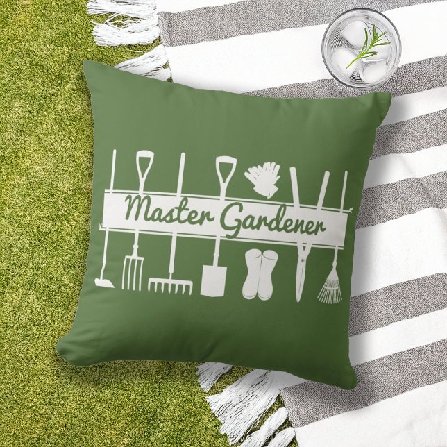 Modern Forest Green Master Gardener Cushion (Creator Uploaded)