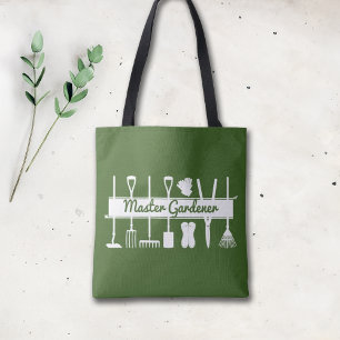 Modern Forest Green Master Gardener Tote Bag
