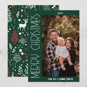 Modern Forest Photo Christmas Card