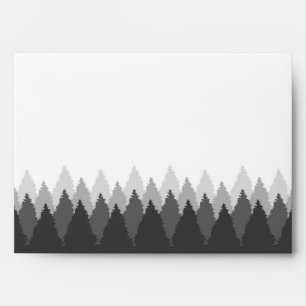 Modern Forest Range Woodland Wedding Envelope