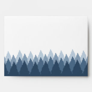 Modern Forest Range Woodland Wedding Envelopes