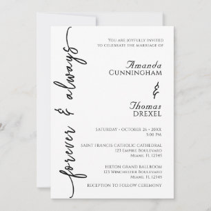 Modern Forever & Always Wedding Invitation