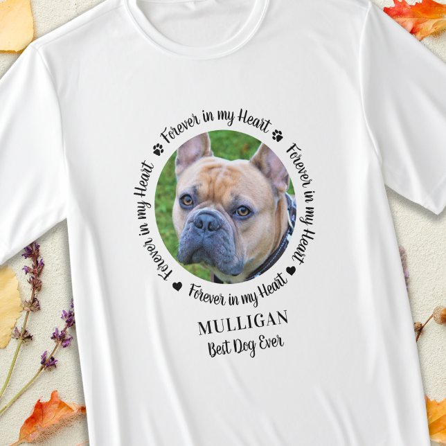 Modern Forever In My Heart Personalised Pet Photo T-Shirt (Creator Uploaded)